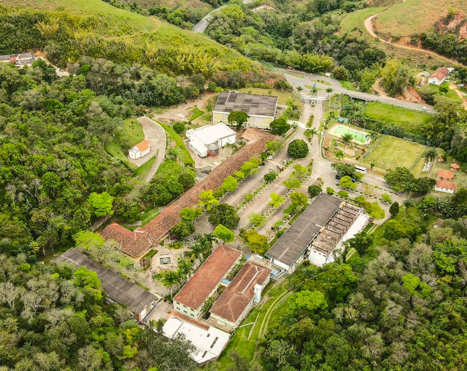 Vista aérea do campus do UGB/FERP